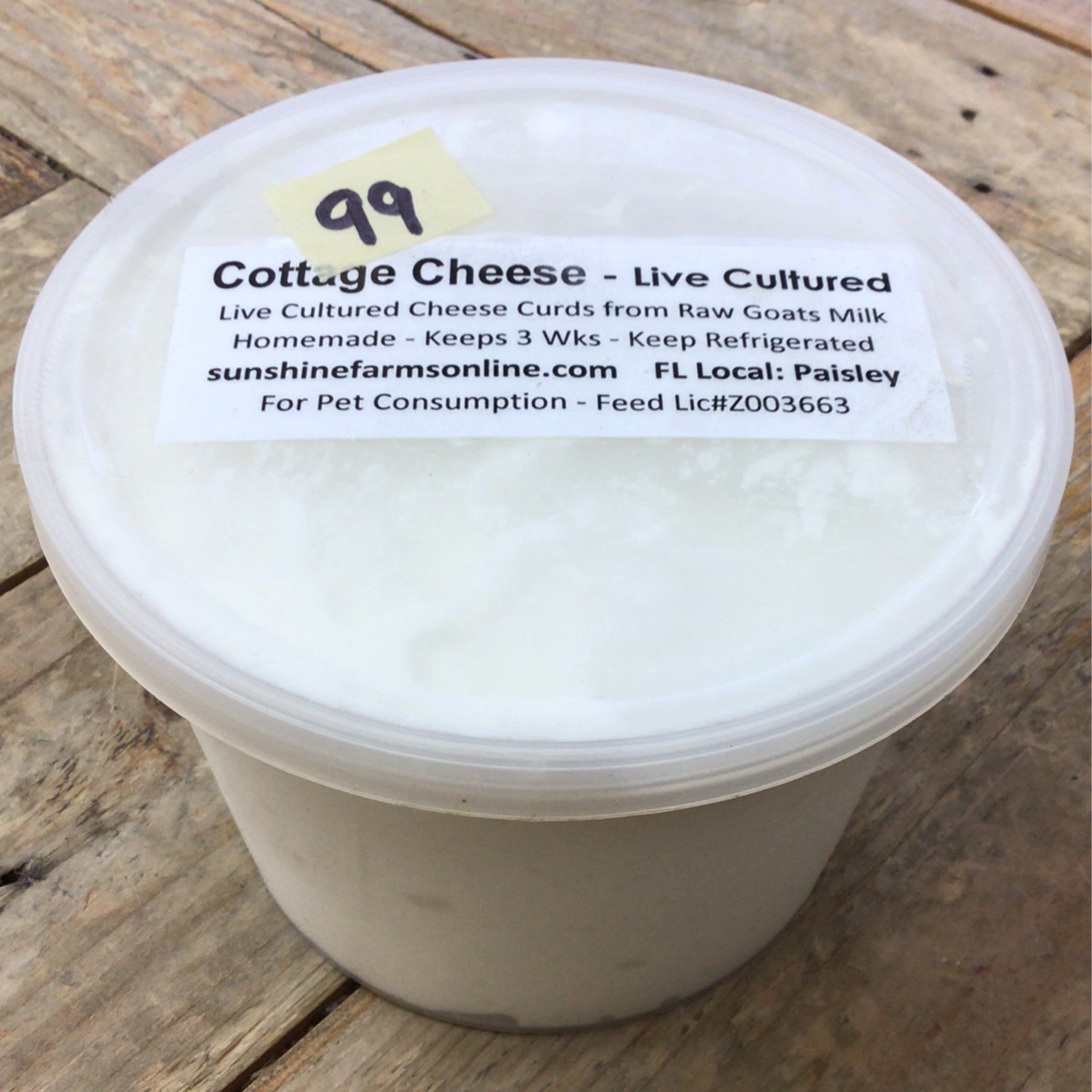 Raw Goat Milk Cottage Cheese Sunshine Farms Wild Hare Natural Market